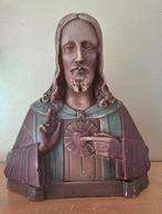 Borstbeeld Jezus met heilig hart, Antiek en Kunst, Antiek | Religie, Ophalen of Verzenden