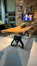 Verstelbare Dinertafel | Suar Blad | Design Showroommodel, Ophalen of Verzenden, Nieuw