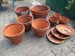 Terra potten set, Tuin en Terras, Ophalen, Gebruikt, Rond, Minder dan 25 cm