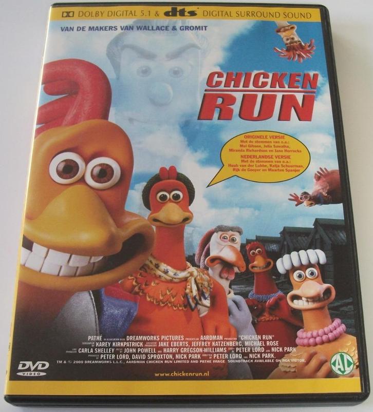 Dvd *** CHICKEN RUN *** De kippen pikken het niet langer, Cd's en Dvd's, Dvd's | Tekenfilms en Animatie, Zo goed als nieuw, Tekenfilm