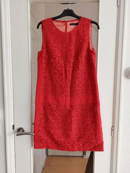 Marc Cain zijden jurk maat N2/S, Kleding | Dames, Jurken, Zo goed als nieuw, Maat 36 (S), Rood, Boven de knie, Ophalen of Verzenden