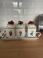 Villeroy &Boch jampotjes met schaal, Ophalen of Verzenden, Overige stijlen, Porselein, Schaal of Schalen
