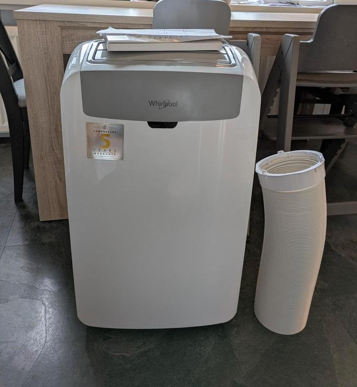 Whirlpool Mobiele Airco PACW212HP (voor koelen en verwarmen), Witgoed en Apparatuur, Airco's, Zo goed als nieuw, Mobiele airco