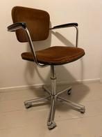 Vintage Gispen bureaustoel, Huis en Inrichting, Ophalen of Verzenden, Gebruikt, Bruin, Bureaustoel
