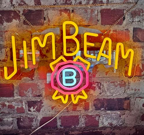 Super mooie Jim Beam Neon LED Verlichting, Verzamelen, Merken en Reclamevoorwerpen, Nieuw, Lichtbak of (neon) lamp, Ophalen of Verzenden