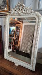 Grote 19e eeuws brocante  Franse spiegel zie omschrijving, Ophalen, Rechthoekig, 50 tot 100 cm, 100 tot 150 cm