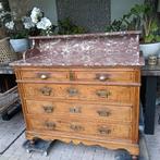 Commode wastafel badkamermeubel baby baby vintage marmer bla, Antiek en Kunst, Ophalen of Verzenden