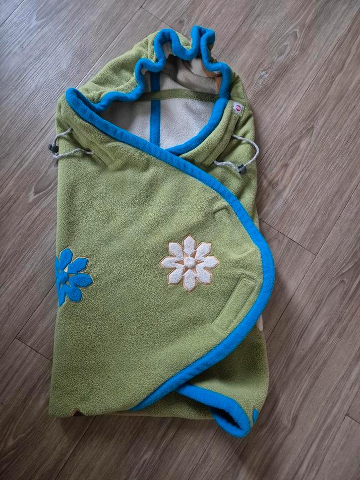 Lodger Wikkeldeken - Groen met bloemen, Kinderen en Baby's, Dekens, Slaapzakjes en Inbakerproducten, Ophalen of Verzenden