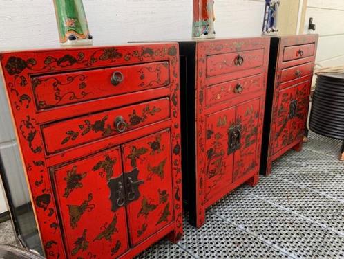 **NIEUW** Chinese nachtkastjes hand beschilderd, Huis en Inrichting, Slaapkamer | Nachtkastjes, Nieuw, Minder dan 55 cm, Hout