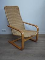 Vintage Ikea rotan fauteuil Ps Yngve Ekstrom stoel, Huis en Inrichting, Fauteuils, Ophalen, Gebruikt, Minder dan 75 cm, 50 tot 75 cm