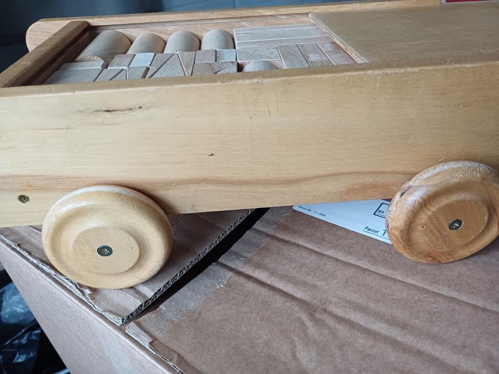 Kar met houten blokjes, Ophalen, Gebruikt, Overige typen