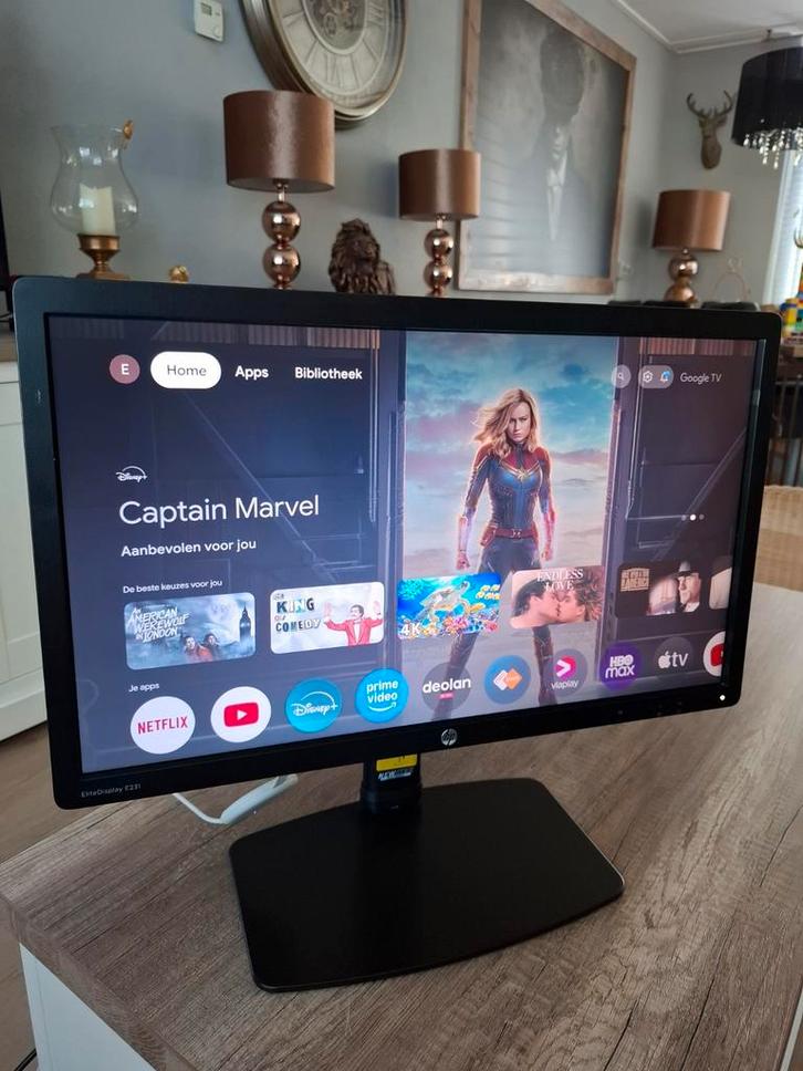 HP EliteDisplay E231 Full HD monitor, Computers en Software, Monitoren, Zo goed als nieuw, 60 Hz of minder, DisplayPort, DVI, VGA
