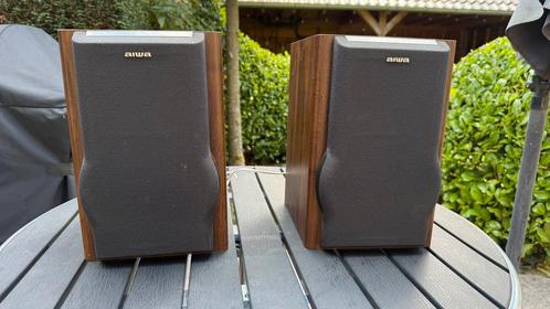 Aiwa SX-LM50 Vintage Luidsprekers - Set van 2, Audio, Tv en Foto, Luidsprekers, Gebruikt, Front, Rear of Stereo speakers, Minder dan 60 watt