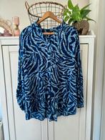MS mode viscose blouse maat 50, Ophalen of Verzenden, Zo goed als nieuw, Maat 46/48 (XL) of groter, Blauw