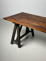 Landelijke eettafel 300cm schagen, Ophalen, Gebruikt, Teakhout, 200 cm of meer