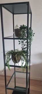 Ikea Vittsjo Stellingkast - Zwart/Glas, Huis en Inrichting, Kasten | Stellingkasten, Ophalen, Zo goed als nieuw