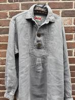 Grijs traditioneel trachten hemd van linnen maat M, Maat 48/50 (M), Ophalen of Verzenden, Kleding, Stockerpoint