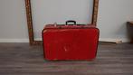 Vintage rode koffer, Sieraden, Tassen en Uiterlijk, Koffers, Gebruikt, Ophalen