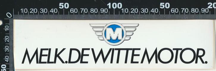 Sticker: Melk de witte motor (2), Verzamelen, Stickers, Zo goed als nieuw, Bedrijf of Vereniging, Ophalen of Verzenden