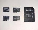 4 x Sandisk micro sd kaart 2GB met adapter, 2 GB, SanDisk, MicroSD, Ophalen of Verzenden