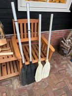 Roeispanen voor opblaasboot - set van 4, Watersport en Boten, Peddels, Ophalen of Verzenden, Gebruikt, Enkelbladige peddel