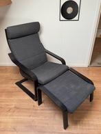 IKEA Poang Relaxfauteuil met Voetenbank, Huis en Inrichting, Fauteuils, Ophalen, Gebruikt, 75 tot 100 cm, 50 tot 75 cm