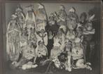 Kabinetsfoto Den Haag Streefkerk Indianen met een moriaantje, Ophalen of Verzenden, Voor 1920, Ongelopen, Zuid-Holland