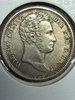 Schitterend kwartje 1840 Nederlands Indië, Zilver, 25 cent, Ophalen of Verzenden, Koning Willem I