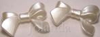 0372 Sierlijke Pastel Witte Strikken Acryl Kralen (32 mm), Verzenden, Nieuw, Kraal
