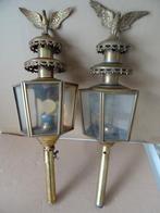 Antieke koetslamp koetslampen met adelaar George III stijl, Antiek en Kunst, Ophalen of Verzenden