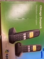 Telefoon KPN Chicago Duopack - 2 Handsets met Laders, Telecommunicatie, Ophalen of Verzenden, Nieuw, 2 handsets, Stralingsarm