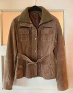 Suede/leren korte jas M, Kleding | Dames, Ophalen of Verzenden, Zo goed als nieuw, Maat 38/40 (M), Beige