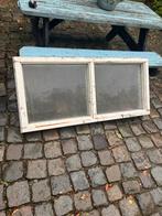 Hardhouten kozijn met enkel glas, Doe-het-zelf en Verbouw, Kozijnen en Schuifpuien, Gebruikt, Raamkozijn, Minder dan 75 cm, Inclusief glas