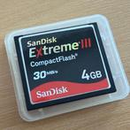 Sandisk Extreme III Geheugenkaart 4GB - CompactFlash 30MB/s, Gebruikt, Verzenden, SanDisk, 4 GB