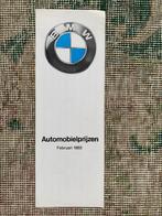 Nederlandse prijslijst BMW personenwagen programma 1983, Ophalen of Verzenden, Zo goed als nieuw, BMW, BMW