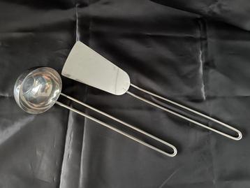 RVS soeplepel en spatel beschikbaar voor biedingen