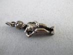 Oude bedel zilver 825 Manneke Pis Brussel België, Verzenden, Zilver, Hanger