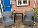 Leuk tuinsetje voor balkon/tuin - 2 stoelen + tafel naar keu, Tuin en Terras, Tuinsets en Loungesets, Kunststof, Gebruikt, Stoel