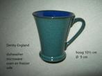 blauw-groene mok, Denby beker Engels keramiek hoog 10½ cm, Huis en Inrichting, Keuken | Servies, Ophalen of Verzenden, Zo goed als nieuw