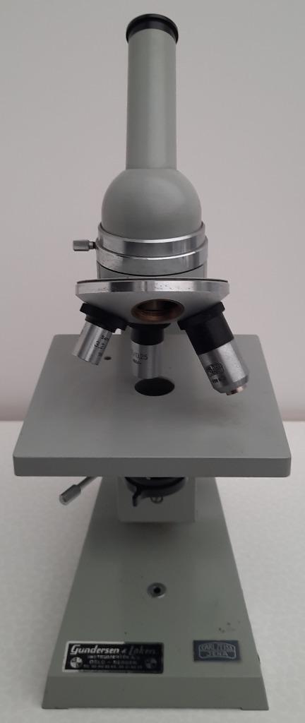 Oude microscoop Carl Zeiss Jena, Audio, Tv en Foto, Optische apparatuur | Microscopen, Gebruikt, Biologische microscoop, Ophalen of Verzenden