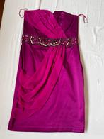 Strapless avondjurk - Maat 36, 1x gedragen, Galajurk, Paars, Jane Norman, Ophalen of Verzenden