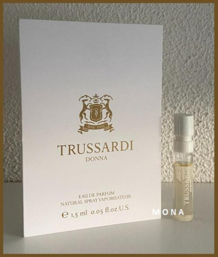 #1 TrussardiDonna parfum sample proefje tester monster, Sieraden, Tassen en Uiterlijk, Uiterlijk | Parfum, Nieuw, Verzenden
