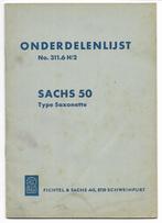 Sachs 50 Saxonette onderdelenlijst (7068z), Ophalen of Verzenden, Zo goed als nieuw