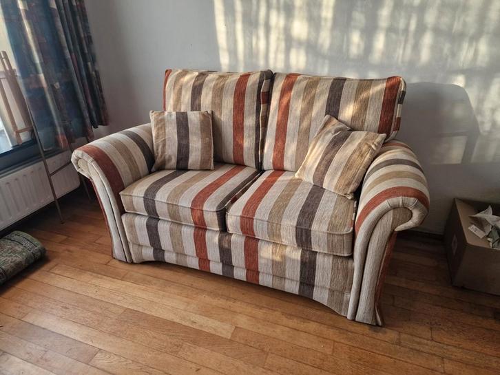 Prachtig tweezits bankstel - Meubitrend, Huis en Inrichting, Banken | Bankstellen, Zo goed als nieuw, Rechte bank, Tweepersoons