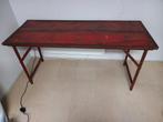 Oranjerode industriële eettafel Loods 5 153 x 61 x 72cm, Ophalen, 50 tot 100 cm, Zo goed als nieuw, Metaal