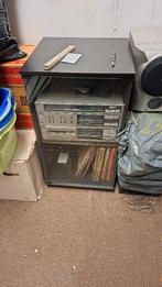 Stereomeubel met werkende Philips stereoset, Ophalen, Philips, Gebruikt, Speakers