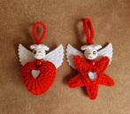 2 kersthangers engeltjes ster hart kerstballen kerst hangers, Diversen, Kerst, Ophalen of Verzenden, Nieuw