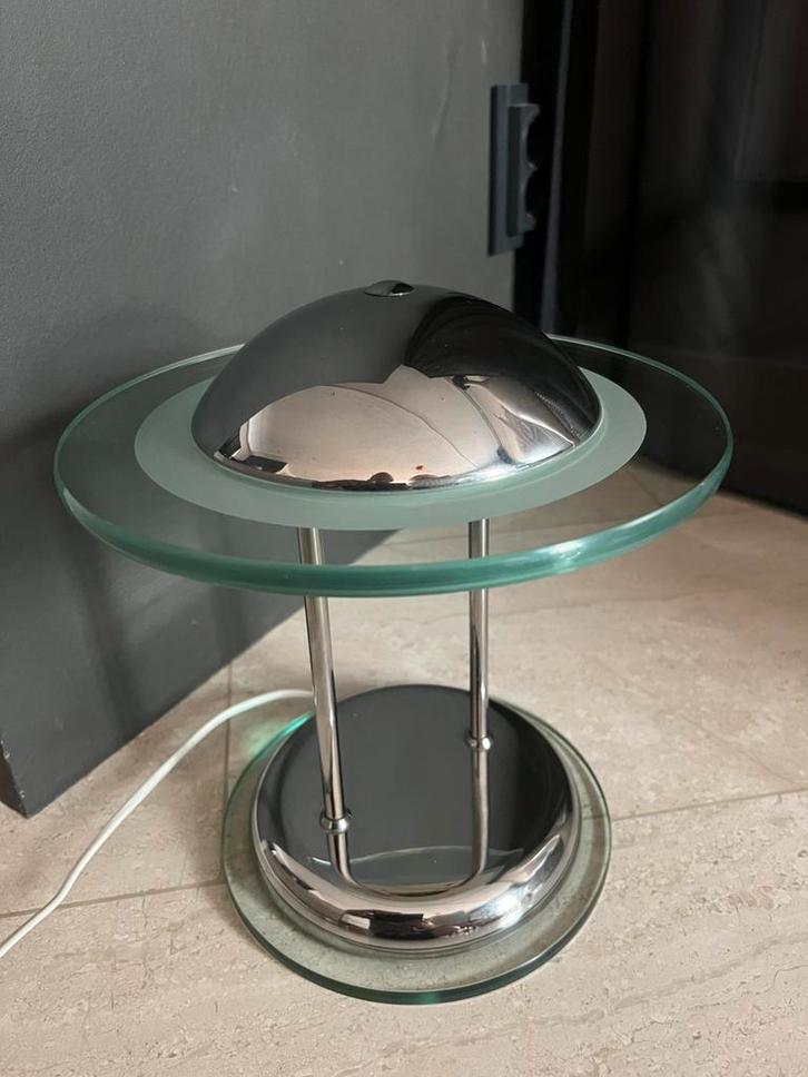 Origineel Hedra Champignon tafellamp Chroom, Huis en Inrichting, Lampen | Tafellampen, Zo goed als nieuw, Minder dan 50 cm, Ophalen