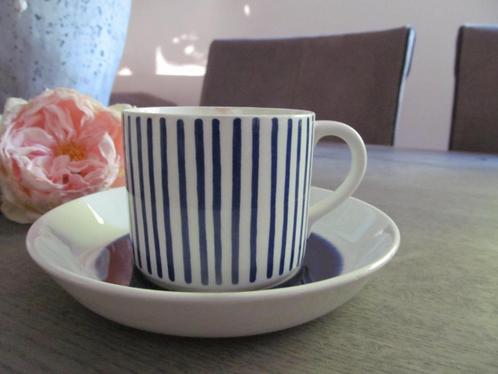 Rorstrand Kadett Blauw Sweden Kop en Schotel, Huis en Inrichting, Keuken | Servies, Gebruikt, Kop(pen) en/of Schotel(s), Overige stijlen