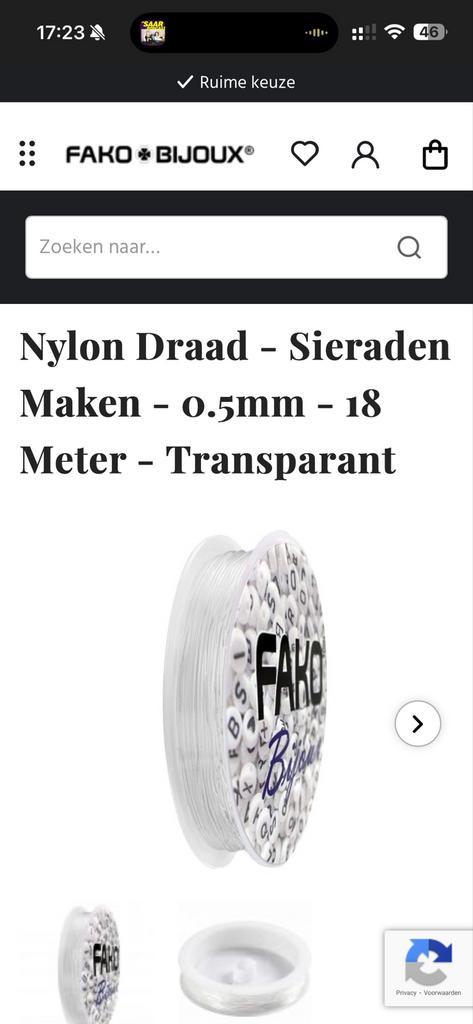 5x Nylon Draad voor Sieraden Maken, Hobby en Vrije tijd, Kralen en Sieraden maken, Nieuw, Draad, Ophalen